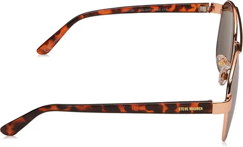Vista 3 de Steve Madden Gafas de sol Paisley para mujer Aviador, tortuga, 2.441in