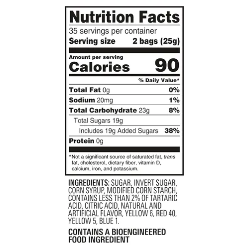 Vista 2 de SOUR PATCH KIDS Caramelos de gomita suaves y masticables, caramelos a granel, 140 paquetes de aperitivos