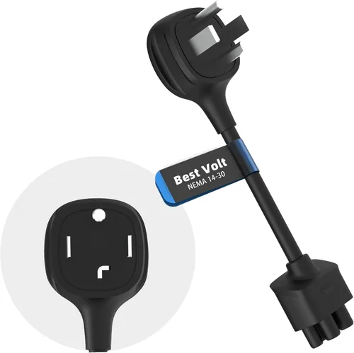 Vista 9 de Adaptador premium para cargador móvil Tesla Gen 2/Gen 3 Conecta a una toma de corriente de 240 V Carga de 12 amperios Longitud de 10 pulgadas