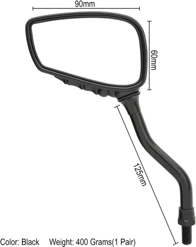 Vista 2 de TOPCABIN 1 Par de Espejo de Bicicleta, Espejo Retrovisor de Bicicleta de Gran Vista Blindsight Multiángulo Ajustable, Espejo de Bicicleta Billet