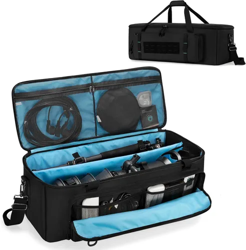 samdew Bolsa de Viaje para Trípode de 30'', Estuche para Equipo de Estudio Fotográfico con Hebillas Seguras y Bolsillo de Almacenamiento para