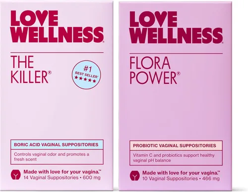 Vista 9 de Love Wellness The Killer, paquete de 2 – 28 supositorios de ácido bórico – Mantiene y equilibra el pH vaginal saludable y controla el olor
