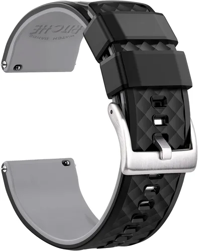 Vista 26 de Ritche - Correas de silicona para reloj de regalo de Navidad de liberación rápida de 18 mm, 20 mm, 22 mm, 24 mm, regalos de elefante blanco