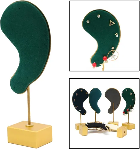 Vista 5 de misppro Soporte De Pendiente Organizador De Soporte De Metal Soporte De Pendiente Con Soporte De Microfibra De Metal Para Pendientes Pulseras Y