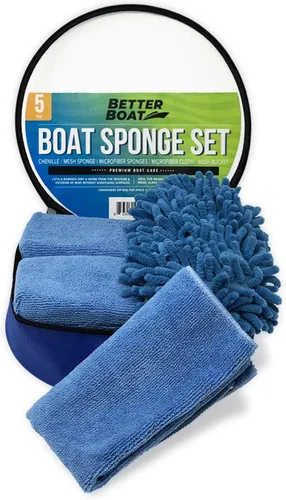Vista 7 de Esponjas limpiadoras de barcos y lavado de autos, esponja de microfibra antiarañazos y paños de lavado, kit completo de limpieza para interiores