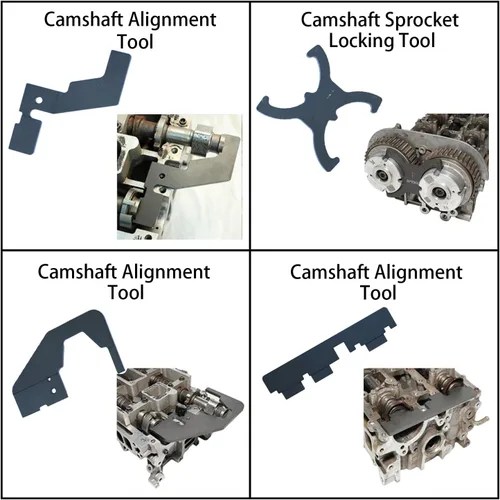 Vista 4 de DPTOOL Kit de herramientas de sincronización de árbol de levas Herramienta de bloqueo de alineación de leva y cigüeñal compatible con Ford Volvo