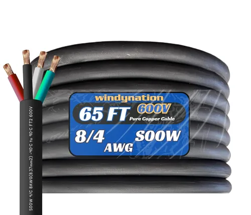 Vista 38 de WindyNation Cable de 6 pies 8/4 8 AWG SOOW SO - Cable de extensión de alimentación portátil de 600 V calibre 8 4 conductores 600 V cable