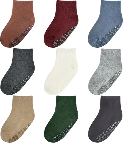 Vista 6 de Calcetines de media altura con agarres para bebés (9 pares) para niños pequeños de 0-7 años