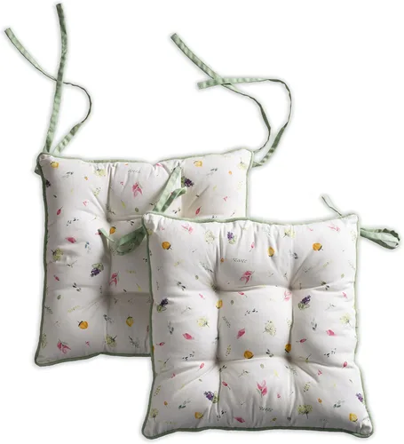 Vista 12 de Maison d' Hermine Almohadillas para sillas de comedor, tela exterior de algodón y relleno de poliéster, 16 x 16 pulgadas, cojines de asiento