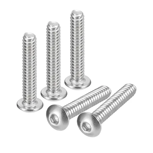 Vista 29 de Uxcell #4-40x1-1/4 Tornillos de cabeza de botón con casquillo, 20 unidades, sujetadores de acero inoxidable 304, pernos hexagonales, tornillos