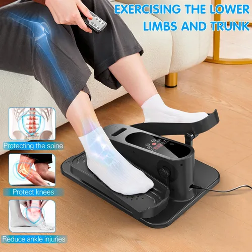 Vista 8 de Under Desk Elliptical Machine, Mini Ellipse Leg Exerciser Electric Seated Pedal Fully Assembled Quiet Compact for Seniors Portable Stepper with