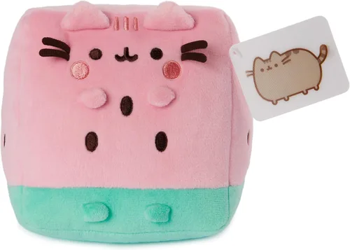 Vista 7 de GUND Pusheen - Peluche de sandía para gatos de 8 años en adelante, rosa/verde, 6 pulgadas