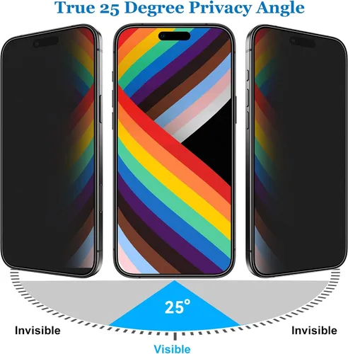 Vista 3 de Mothca Protector de pantalla de privacidad mate para iPhone Air [6.5 pulgadas] con herramienta de fácil instalación, antiespía antirreflejos