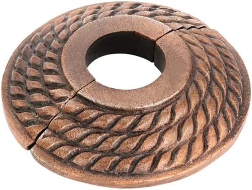 Vista 13 de Renovators Supply Manufacturing Placa de Escudo de Aluminio 3.13" DE Escutcheon 1" IPS Brida de Radiador Negra