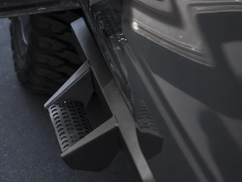 Vista 3 de Armordillo USA 7180017 AR Series - Estribos de barras de caída - Negro mate para Chevy Silverado 1500 Crew Cab 2007-2018