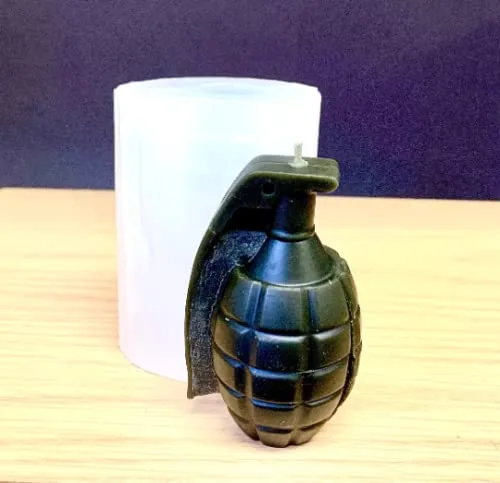 3D silicone grenade mold Blockbuster candle soap TheHandmadeCharm