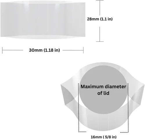 Vista 2 de Bandas para envoltura de cuello de botella termocontraíbles perforadas para sellar [muchos tamaños diferentes] (paquete de 250)