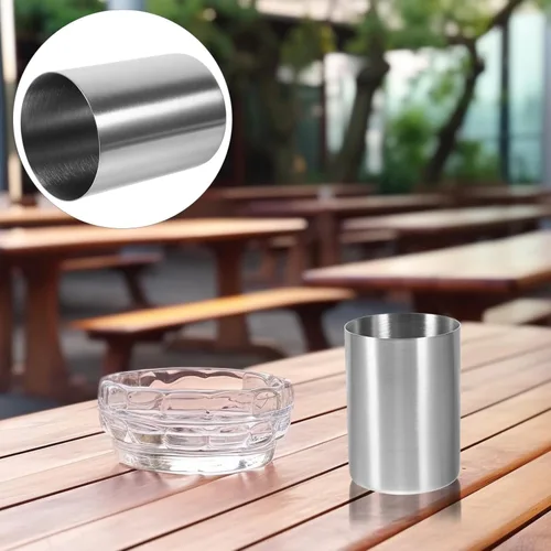 Vista 8 de DOITOOL Soporte para cepillos de dientes para baño, vaso de acero inoxidable para cepillo de dientes, vaso de agua, bebidas, taza de cerveza