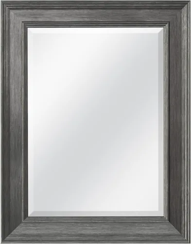 Vista 33 de MCS Simplicity - Espejo de pared grande de 21.5x25.5 pulgadas, espejo negro con detalle biselado, espejo para colgar en pared vertical u horizontal