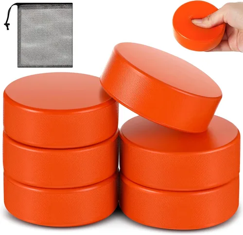Vista 8 de Liliful Discos de hockey sobre hielo de espuma deportiva de 3 pulgadas para practicar y entrenar con bolsa de malla, uso en interiores, suministros