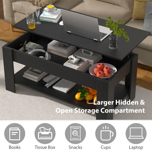 Vista 5 de Mesa auxiliar de 47.2 pulgadas de ancho con almacenamiento para sala de estar, mesa de consola con almacenamiento, mesas de centro de madera rústica