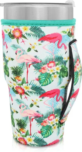 Vista 105 de Fundas Aislantes de Neopreno Portavasos con Asa para Vasos Tumbler de 20oz, Funda Reutilizable para Café Helado Para Tazas de Café de 30oz - 32oz