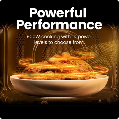 Vista 3 de Horno de microondas de mostrador Chefman 0.9 pies cúbicos. Microondas digital de acero inoxidable de 900 vatios con 6 ajustes preestablecidos, modo