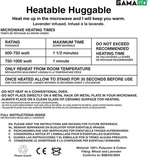 Vista 6 de GAMAGO Almohadilla térmica y almohada abrazable para tostadas, almohadilla térmica para microondas para calambres, dolores y alivio de la ansiedad