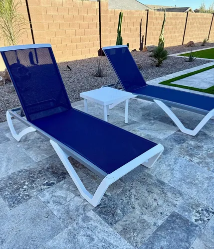 Vista 37 de PURPLE LEAF Patio Chaise Lounge - Silla con brazos de plástico