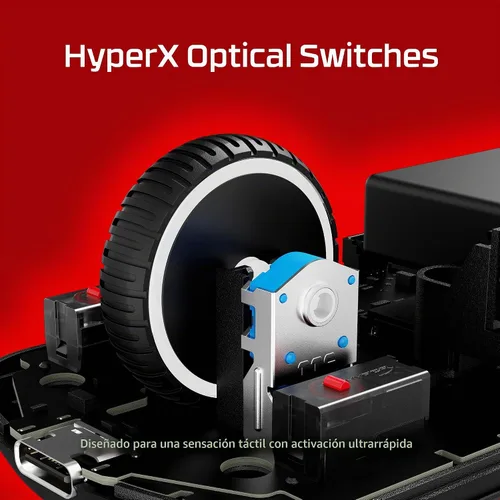 Vista 5 de HyperX Pulsefire Saga Pro Ratón Inalámbrico para Juegos (Negro)
