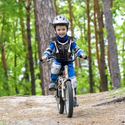 Vista 5 de Webetop Protector de pecho juvenil ajustable para niños, equipo de motocross resistente a los golpes, equipo de motocross para ATV, ciclismo