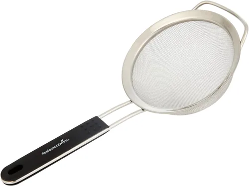 Vista 23 de Restaurantware Juego de 3 coladores de malla fina de diferentes tamaños con mango de silicona, colador de malla extrafina de acero inoxidable, mango