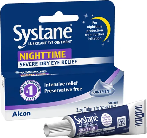 Vista 2 de Systane Lubricante nocturno Ungüento para ojos 0.12 oz Tubo