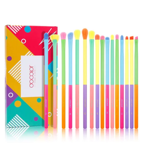 Vista 10 de docolor Brochas de Maquillaje 3 Piezas Base Polvo Rubor Brocha Premium Brocha de Maquillaje Facial Para Aplicar y Mezclar polvo, base, bronceador
