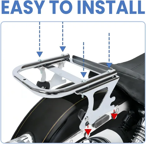 Vista 3 de ECOTRIC Caja de almacenamiento de equipaje desmontable de dos ruedas para motocicleta, con kit de herramientas de acoplamiento compatible con Harley