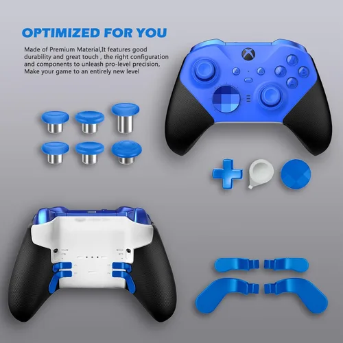 Vista 4 de Sedicoca Complete Component Pack for Xbox Elite Wireless Controller Series 2 ,Includes 1 Carrying Case 1 Dock, 4 Paddles, 2 DPads,6