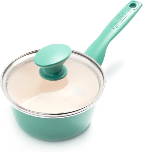 Vista 11 de GreenPan Rio Cacerola de cerámica saludable, antiadherente, de 2 cuartos, con tapa, sin PFAS, apta para lavavajillas, color negro