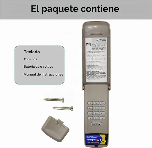 Vista 6 de Teclado universal para puerta de garaje para abridores Liftmaster