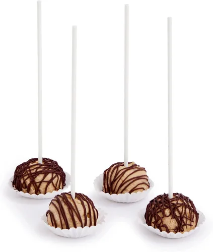 Vista 9 de Bright Creations Palitos largos para tartas – Paquete de 200 unidades de 8 pulgadas blancas – Para cake pops, golosinas crujientes de arroz
