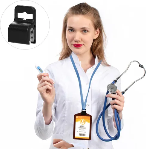 Vista 4 de 20 abrazaderas negras para tarjetas de identificación de plástico para tarjetas de identificación de grosor estándar, tarjeta inteligente, CAC, chip