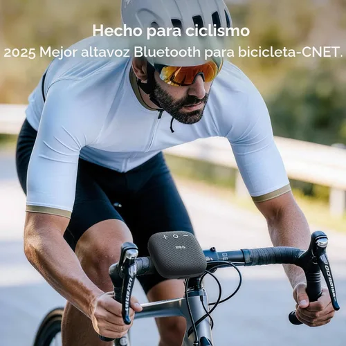 Vista 2 de Tribit StormBox Micro 2 Altavoz portátil inalámbrico: sonido de graves profundos de 10 W, altavoz impermeable IP67 para bicicleta con Bluetooth 5.3
