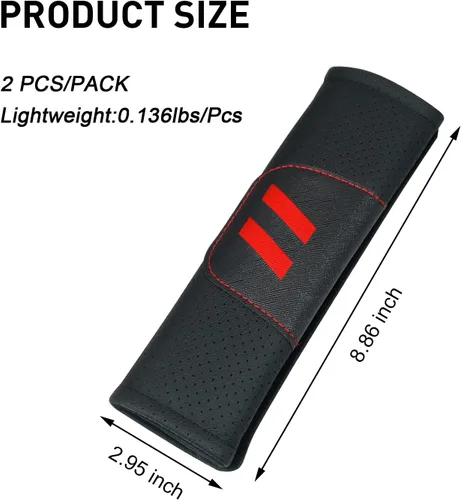 Vista 4 de Fundas de cinturón de seguridad para Dodge Charger Accesorios Durango Challenger Journey Funda de cuero para cinturón de seguridad para correa