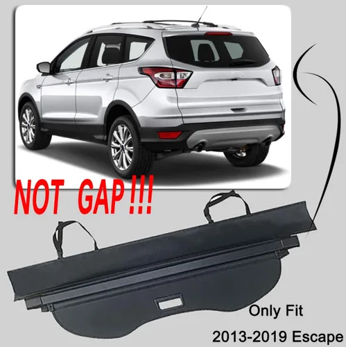 Vista 2 de kaungka Cubierta de carga para Ford Escape 2019 13-18, color negro