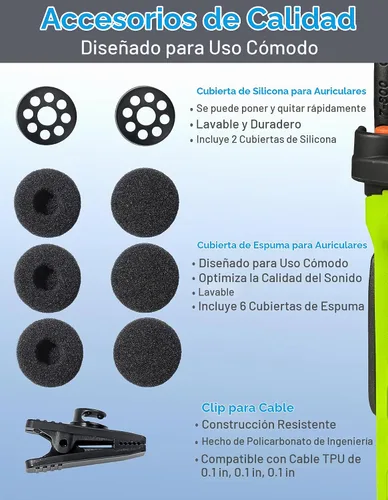 Vista 6 de commountain APX-6000 XPR-7550e - Auricular con micrófono compatible con radios Motorola APX-8000 (7000 4000) XPR-7350e (7580e 7380e 7550 7350)