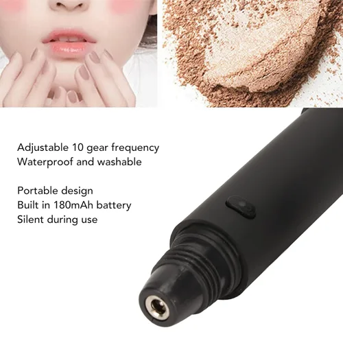 Vista 5 de TARSHYRY Cepillo de maquillaje eléctrico, multifuncional de 10 engranajes, cepillo de masaje eléctrico para rubor, cepillo de maquillaje USB