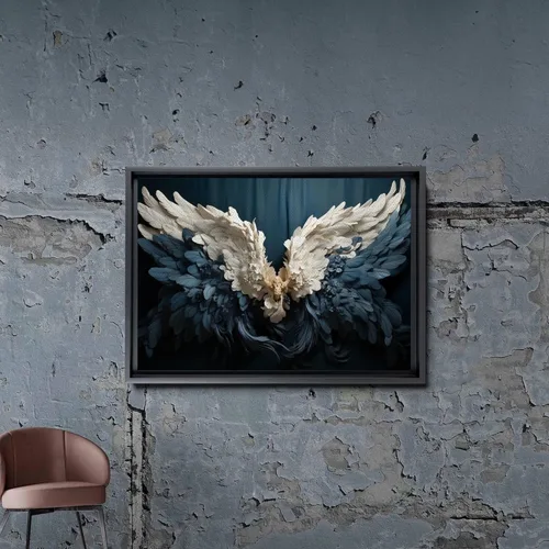 Vista 7 de Angel Wings Canvas, Serenity Art Print, Wall Art, Angel Prints, colorful art, abstract canvas art