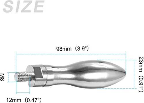 Vista 2 de METALLIXITY Perillas de tornillo de mango de sujeción (M8x12mm) 1 unidad, manivela de metal agarre cónico - para construcción de viviendas, máquina