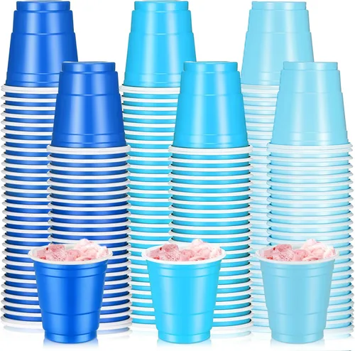 Vista 16 de Roshtia Paquete de 100 vasos de plástico de 2 onzas, mini vasos de chupito desechables de graduación de 2 onzas para fiesta de graduación, boda