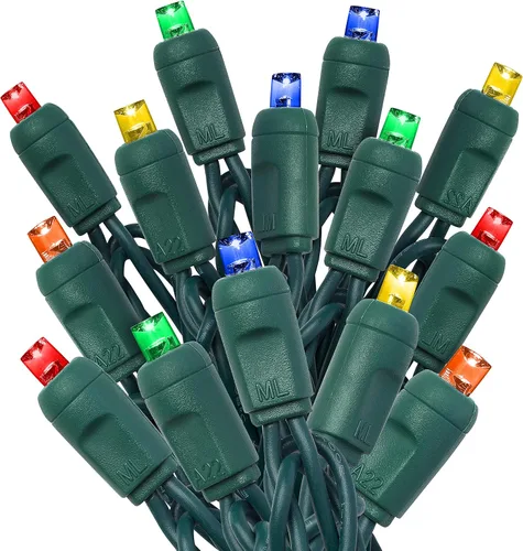 Vista 12 de HLO Lighting Luces de Navidad LED verde azulado de 0.197 in Mini luces LED de Navidad de gran angular para uso en interiores y exteriores 70