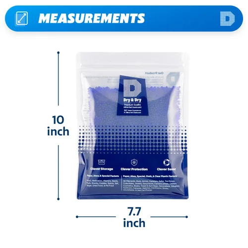 Vista 6 de Dry & Dry 1 galón de gel sílice color azul (de 0.08 a 0.16 pulgadas estándar industrial), 7.5 lb, reutilizable